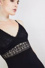 Nuisette en lycra Noire LA VALSE DE MELODY – Image 2