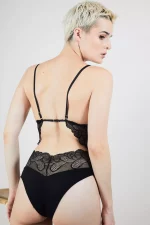 Body Noir en dentelle CANTIQUE DES CANTIQUES – Image 2