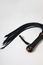 Cat-o-nine tails en cuir tressé AU RAPPORT – Image 7