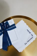 Mouchoir brodé en coton LA MECANIQUE DES FLUIDES 🇫🇷 – Image 2