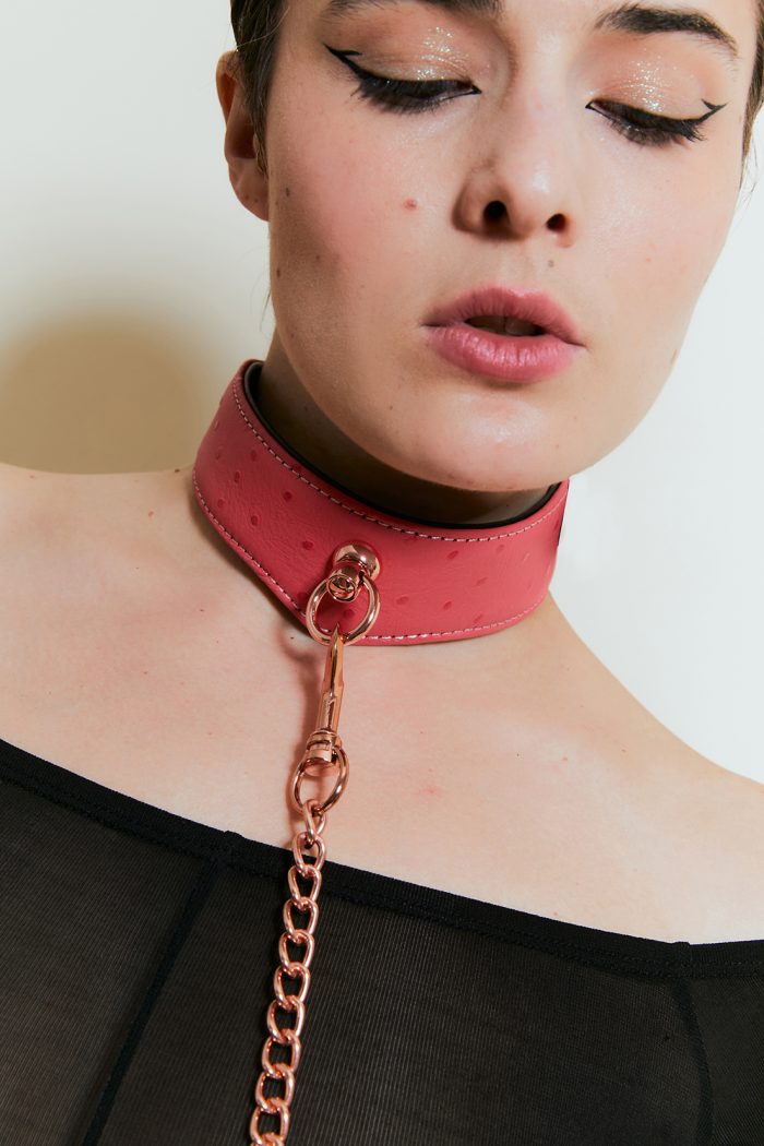 Set 2 pièces Collier 'O-Ring Curve' + Laisse PINKPARADISE x Liebe – Image 6