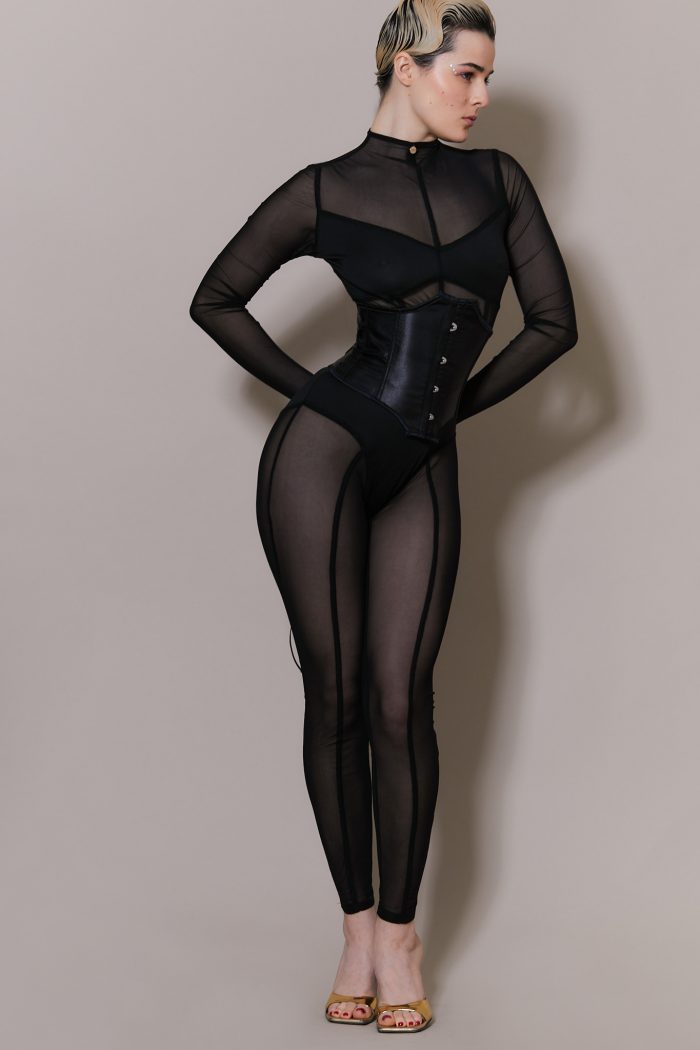Catsuit semi-opaque SOLEIL NOIR – Image 1
