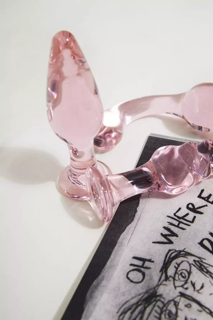 Set x 3 Plug Anal Pink en verre SEPTEMBRE ROSE – Image 5