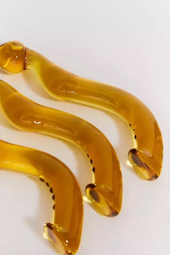 Dildo en verre jaune SQUIRTY PARTY – Image 2
