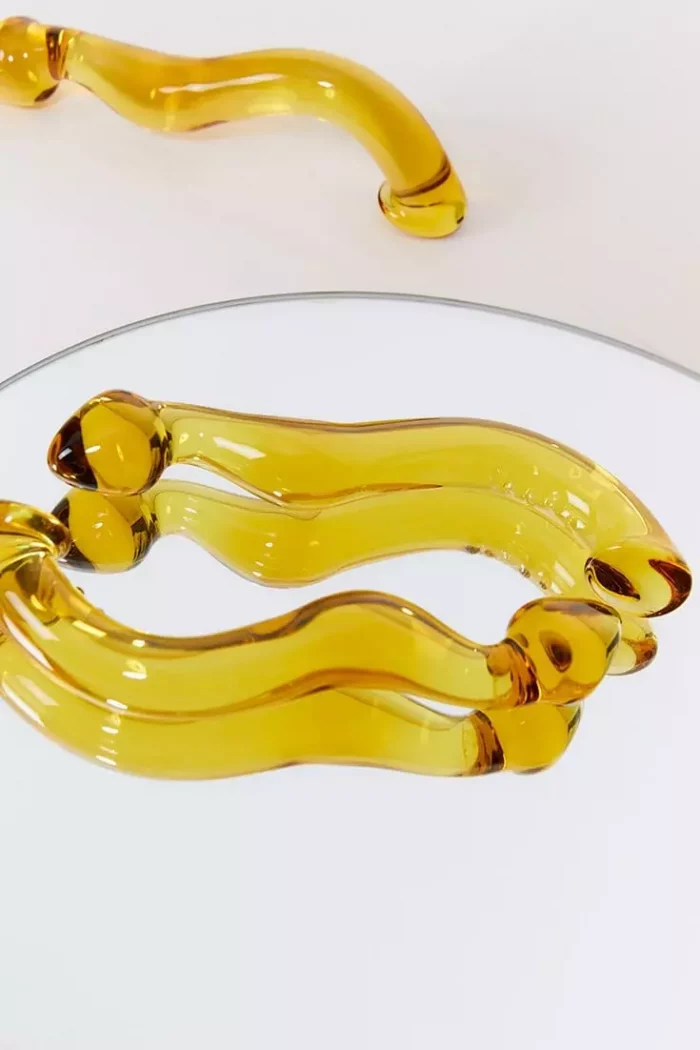 Dildo en verre jaune SQUIRTY PARTY – Image 5