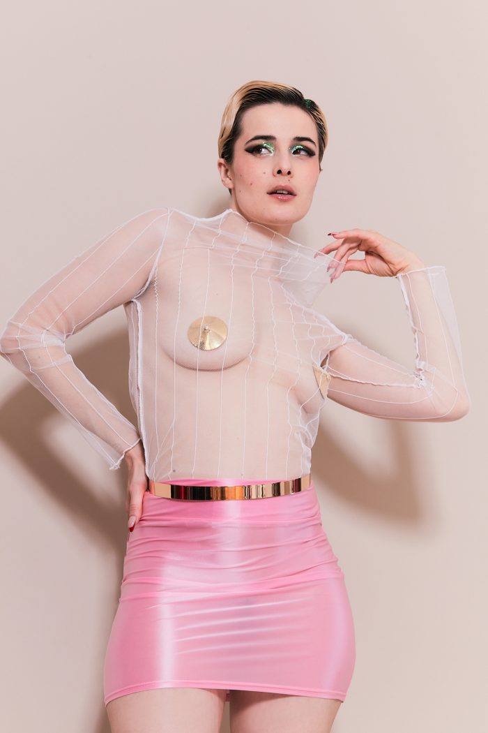 Ceinture dorée EMMANUELLE en métal – Image 1