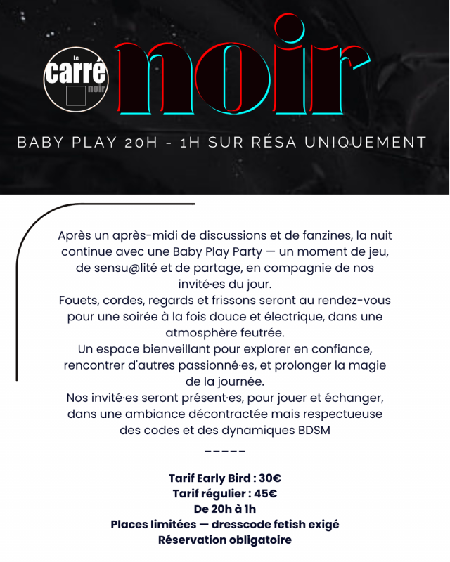 carré noir play BDSM party